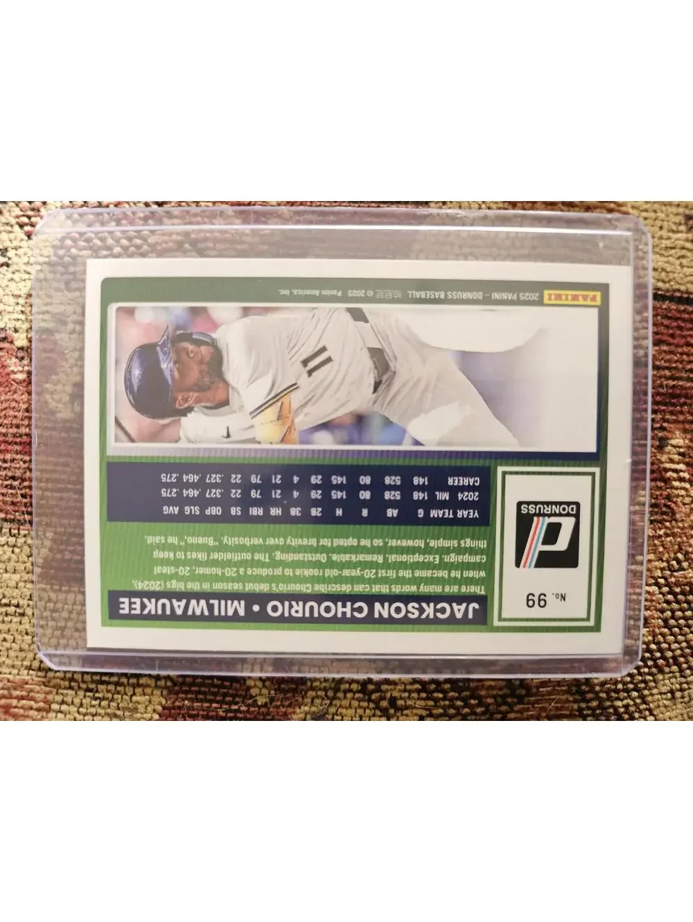 Jackson Chourio - 2025 Donruss Rocket Foil Insert - #99 - Brewers - RAW Mint